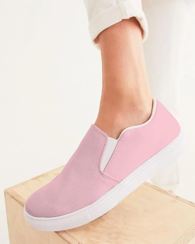 Pale Pastel Cool Pink Slip-On Canvas Sneakers | Women's | Bright Pale Pastel Cool Pink | C0M30Y8K0