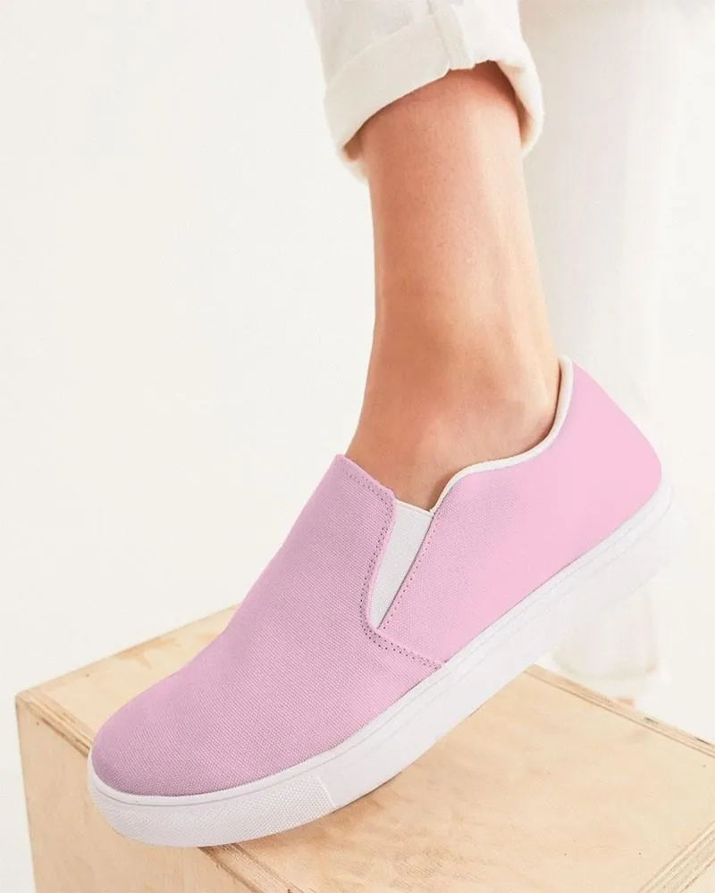 Pale Pastel Magenta Slip-On Canvas Sneakers | Women's | Bright Pale Pastel Magenta | C0M30Y0K0