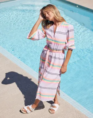 Palm Island Dress - Neon Rainbow