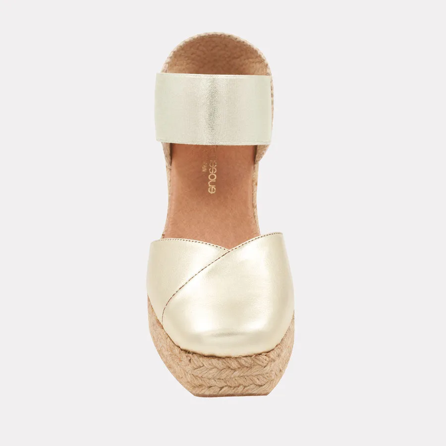 Pedra Leather Espadrille Wedge