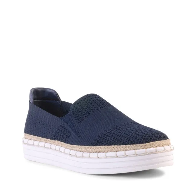 Queen Slip On Sneakers - Navy Knit