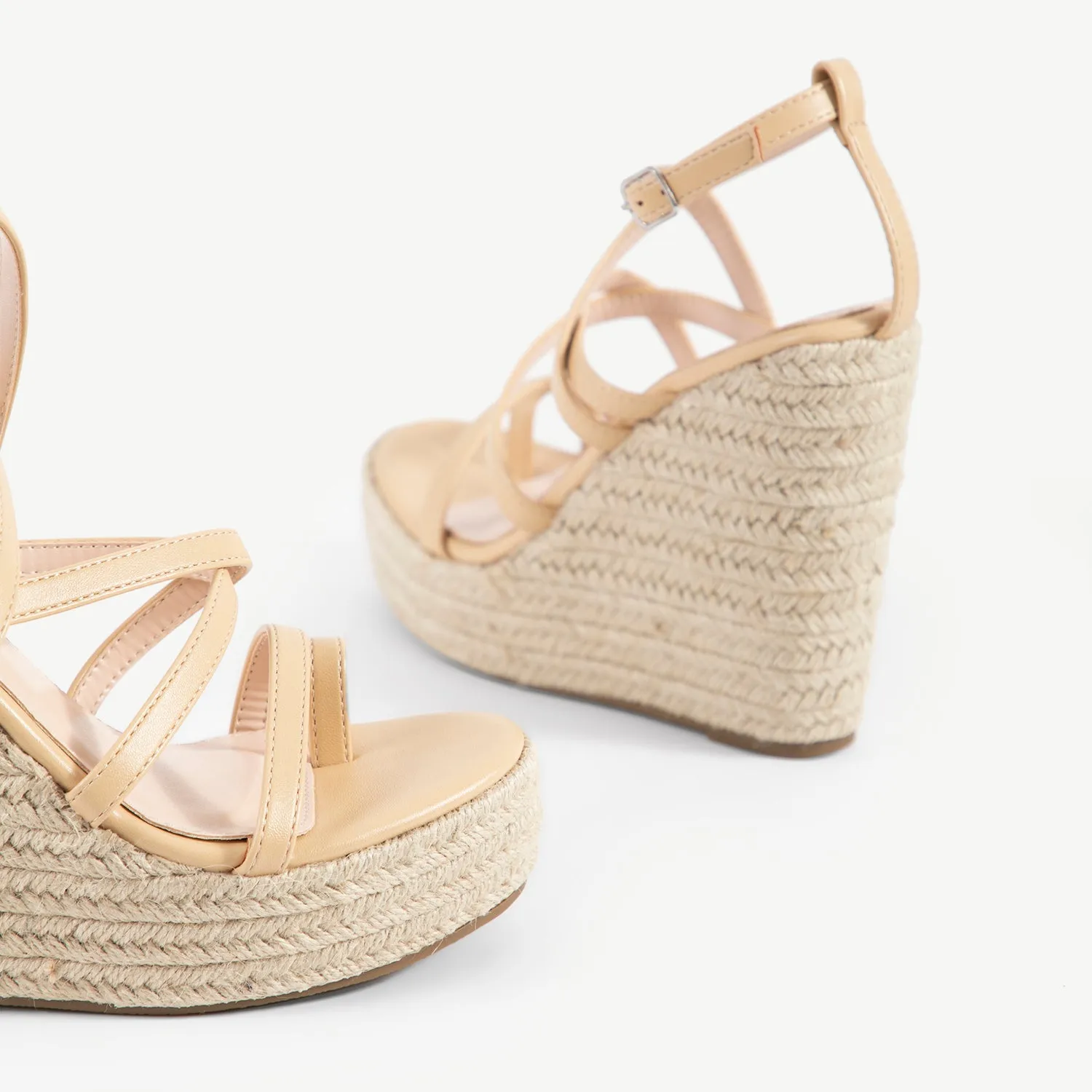 RAID Hartley Strappy Espadrille in Nude