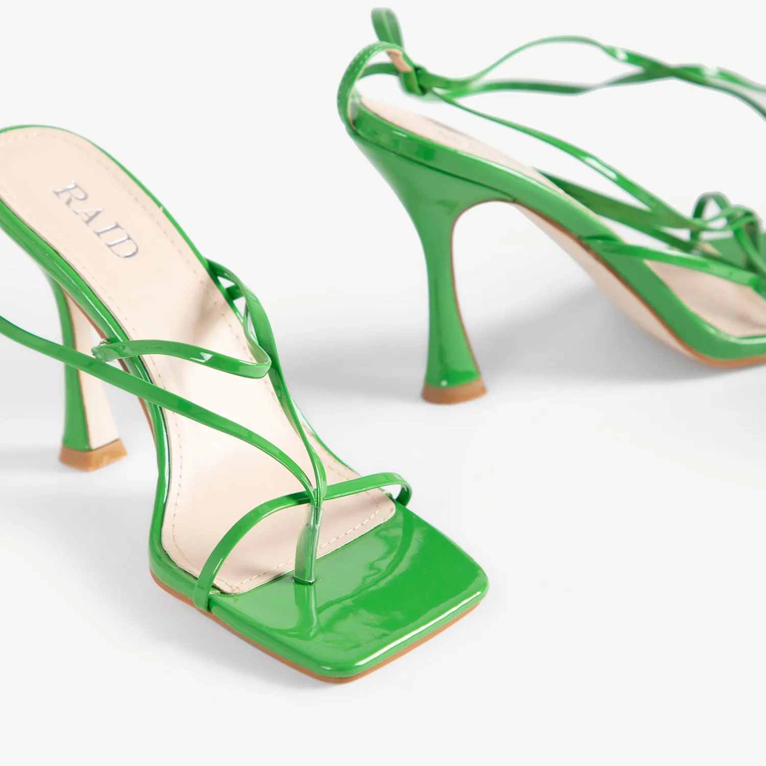 RAID Luisa Strappy Heeled Sandal In Green