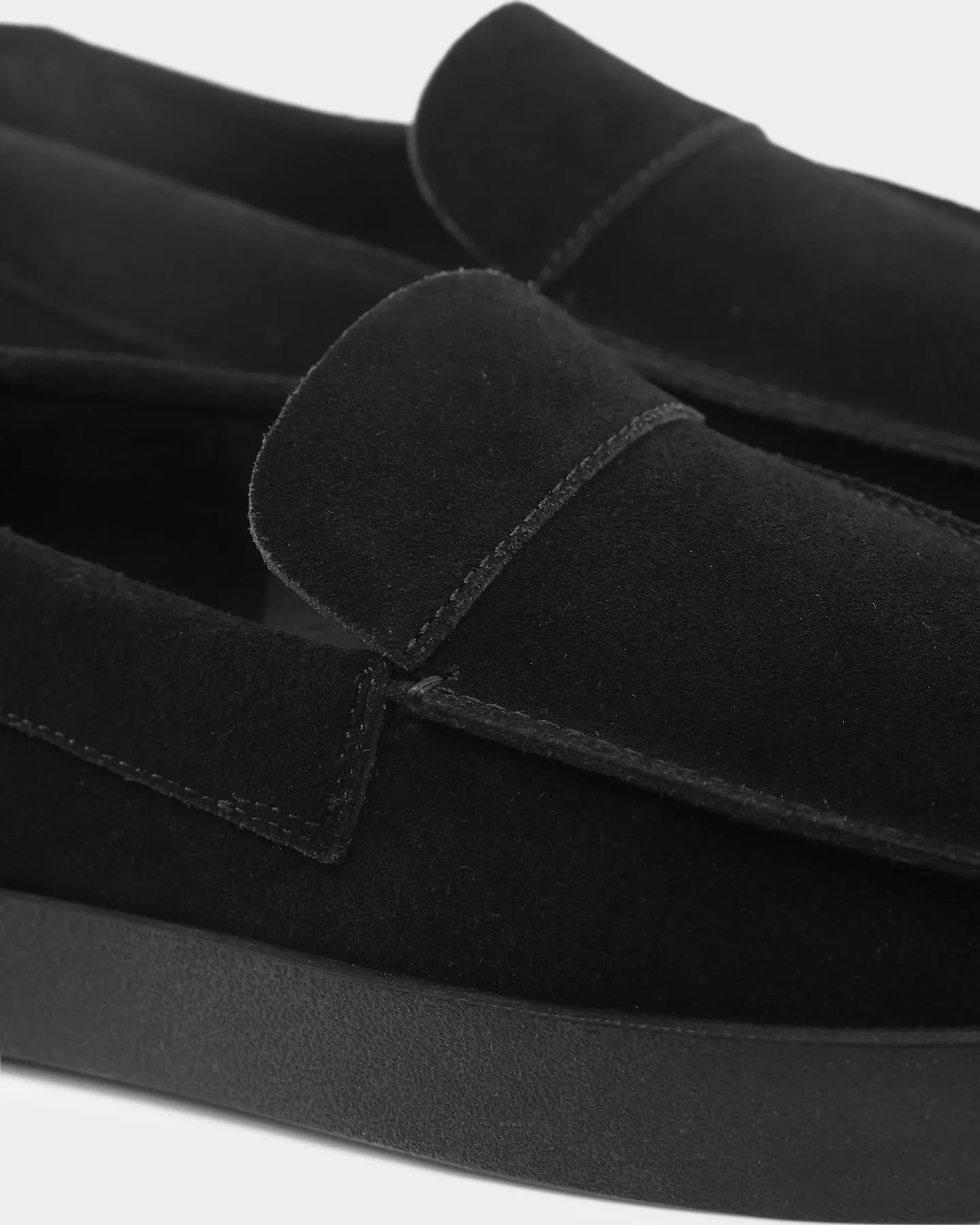 Saint Morta Hemisphere Suede Slip On Loafer Black/Black