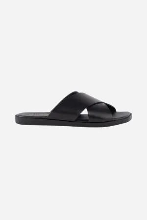 Seychelles Chai Criss Cross Sandal in Black Leather