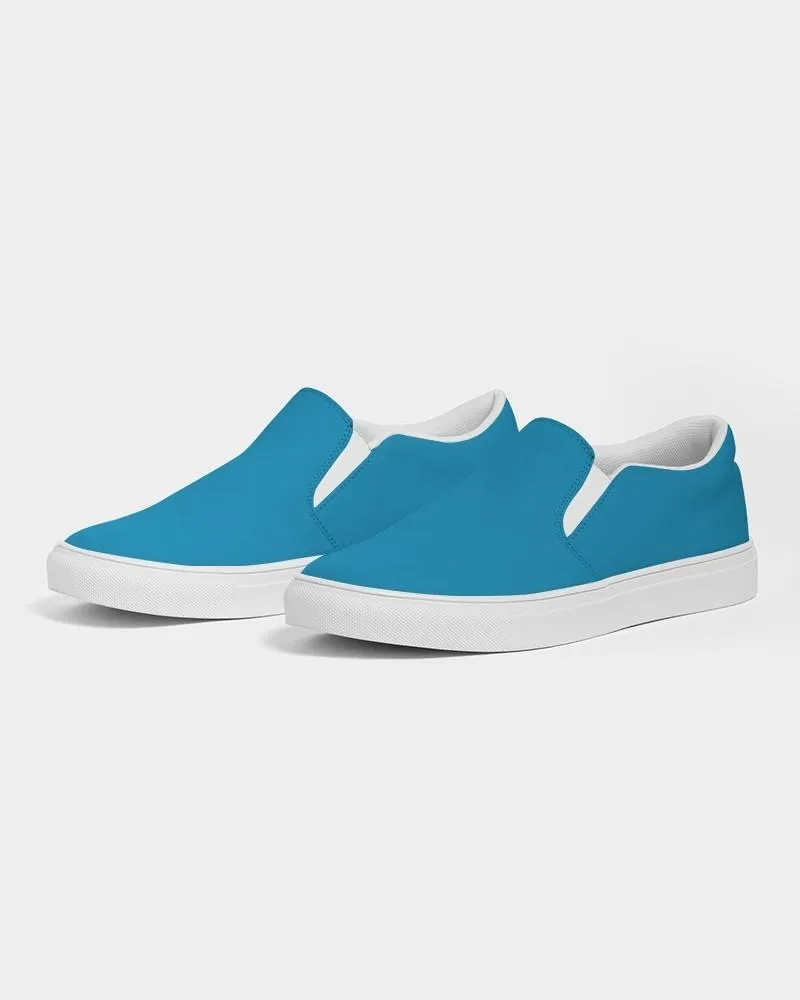 Shaded Cyan Slip-On Canvas Sneakers | Men's | C100M0Y0K30