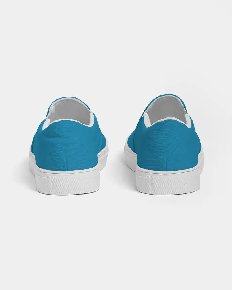 Shaded Cyan Slip-On Canvas Sneakers | Men's | C100M0Y0K30