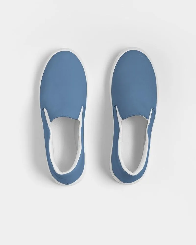 Shaded Pastel Blue Slip-On Canvas Sneakers | Women's | C60M30Y0K30