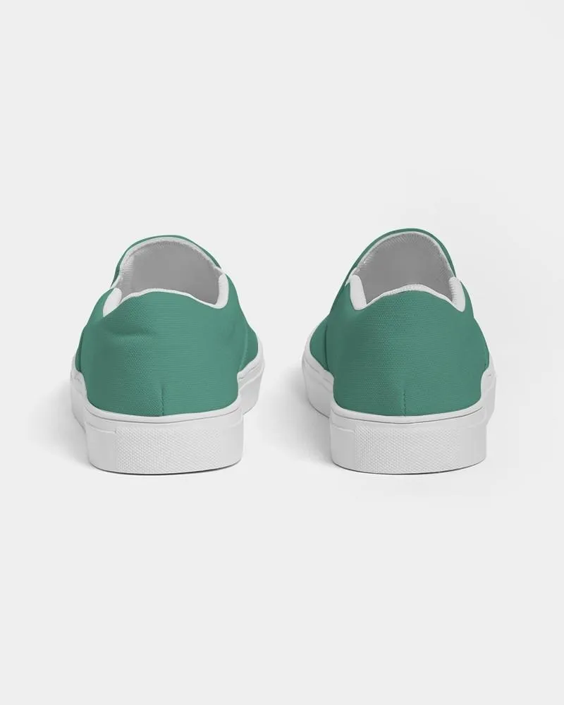 Shaded Pastel Green Slip-On Canvas Sneakers | Women's | C60M0Y45K30