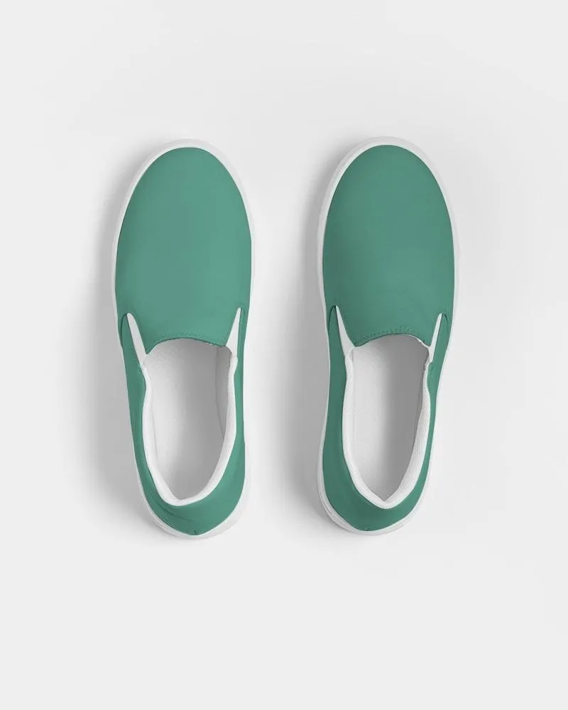 Shaded Pastel Green Slip-On Canvas Sneakers | Women's | C60M0Y45K30