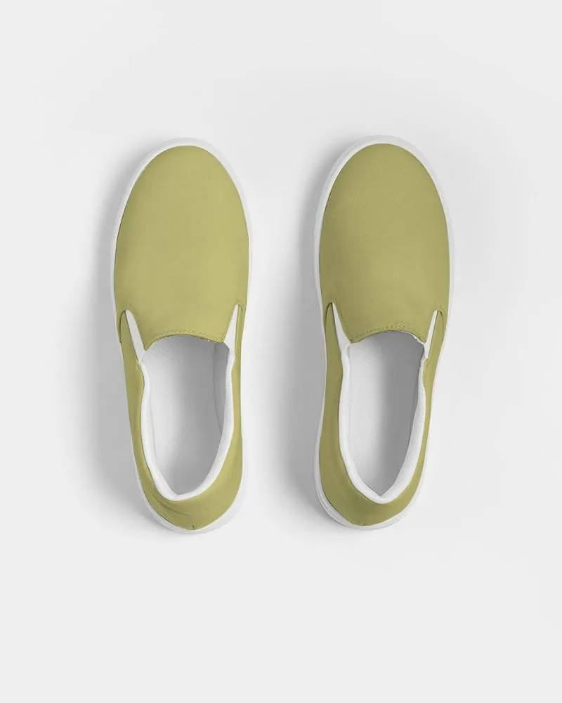 Shaded Pastel Yellow Slip-On Canvas Sneakers | Women's | C0M0Y60K30