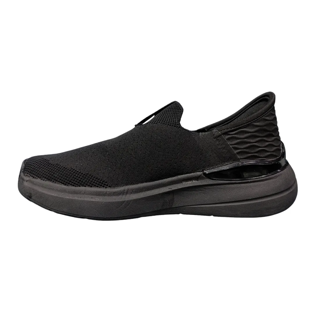 Skechers Max Cushioning Slip-In Hyper-Burst | All-Black Sneakers for Men & Women | Lightweight Walking Shoes | Comfortable Slip-On Design | Available in Pakistan