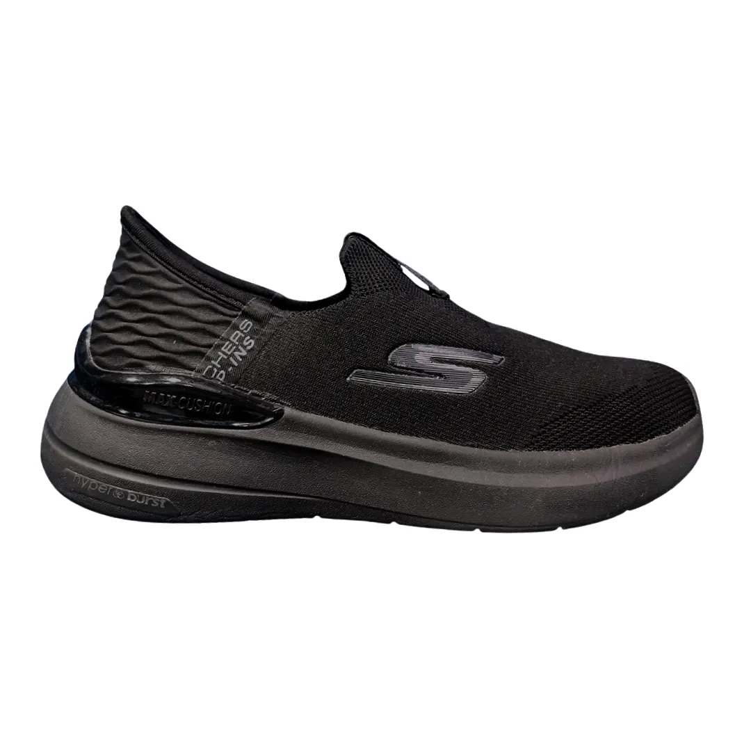 Skechers Max Cushioning Slip-In Hyper-Burst | All-Black Sneakers for Men & Women | Lightweight Walking Shoes | Comfortable Slip-On Design | Available in Pakistan