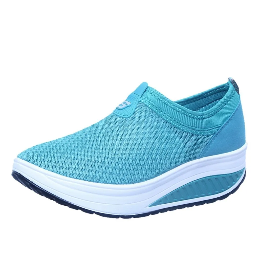 Slip On Breathable Sport Running Comfortable Non slip Platform Sneakers