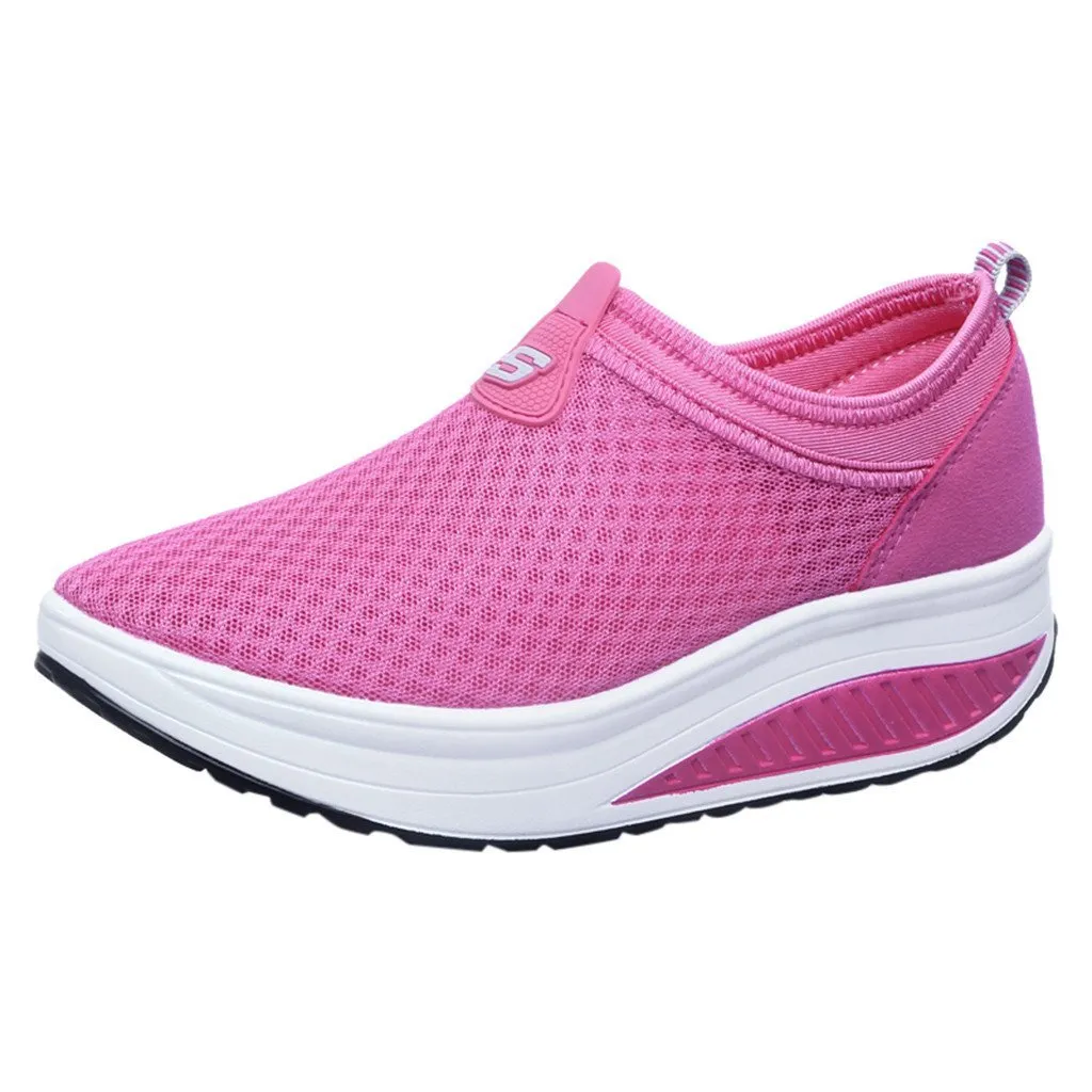 Slip On Breathable Sport Running Comfortable Non slip Platform Sneakers