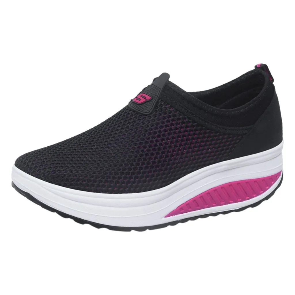 Slip On Breathable Sport Running Comfortable Non slip Platform Sneakers