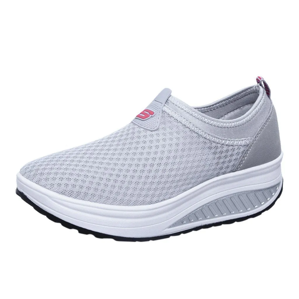 Slip On Breathable Sport Running Comfortable Non slip Platform Sneakers