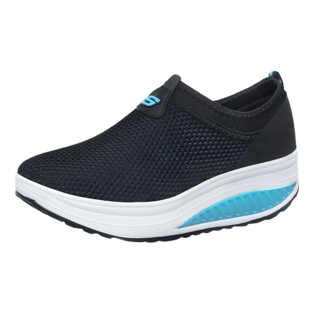 Slip On Breathable Sport Running Comfortable Non slip Platform Sneakers