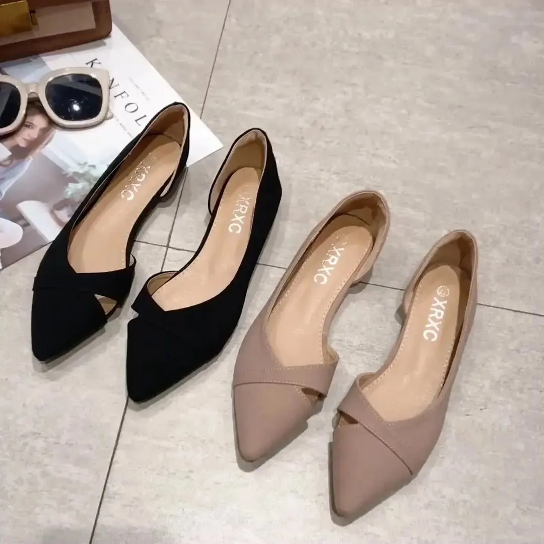 Suede Leather Office Shoe Women Flats Ladies Fashion Light Flat Shoes