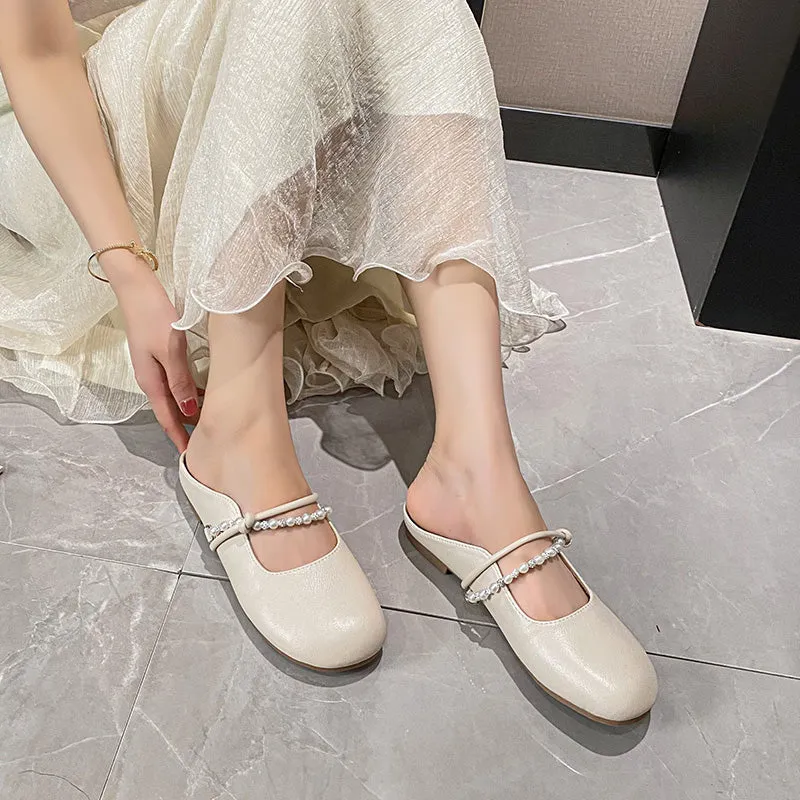 Women Soft Casual Minimalist Flat Mules